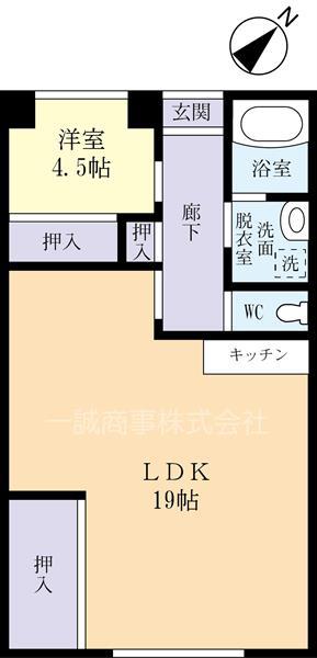 第一池田ビル(1LDK/7階)の間取り写真