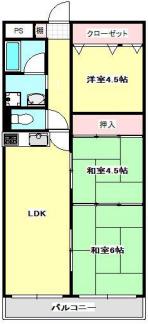 ドエル大正(3LDK/4階)の間取り写真