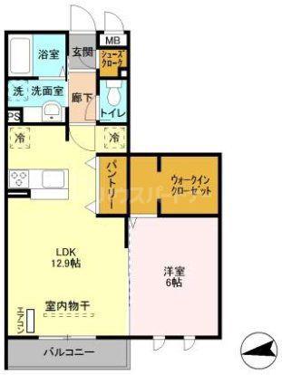 CASA COMFORT B(1LDK/3階)の間取り写真