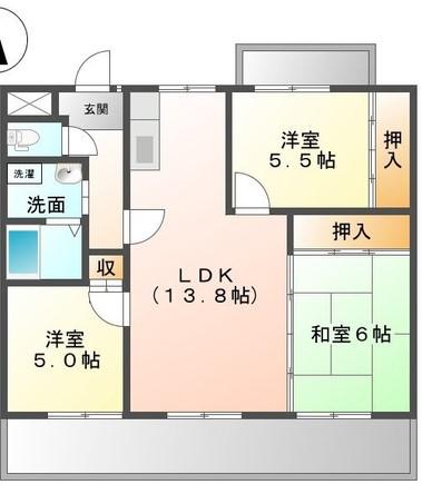 ドルチェ(3LDK/3階)の間取り写真