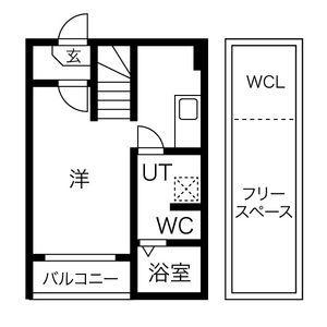 エメテラス(1K/2階)の間取り写真