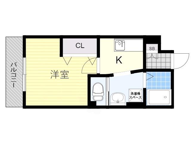 GROOVE住吉(1K/3階)の間取り写真
