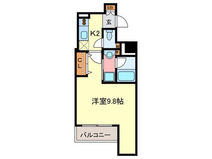 イルマーレ京都高倉(1K/3階)の間取り写真