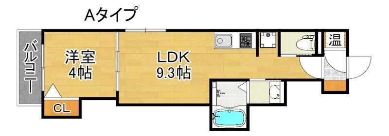 F ASECIA KENSHU(1LDK/3階)の間取り写真