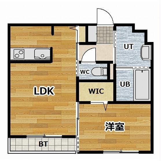 NEW PIAZZA(1LDK/2階)の間取り写真