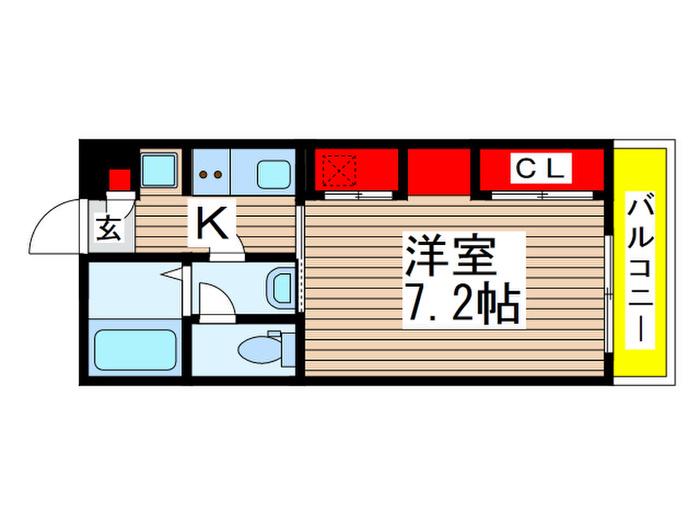 リブリ・マロングラッセ(1K/2階)の間取り写真
