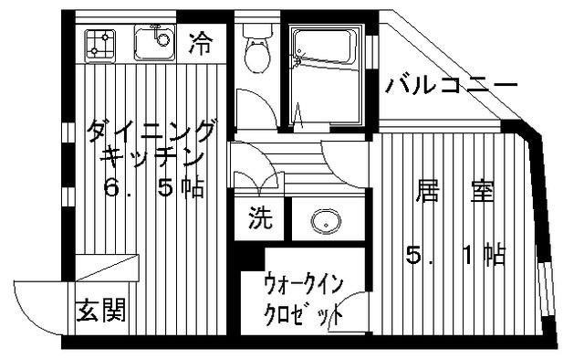 ケイ・ブルーム(1DK/1階)の間取り写真