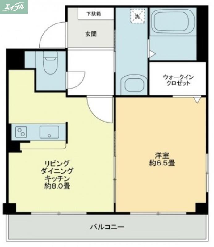 オアゾ旭川(1LDK/1階)の間取り写真