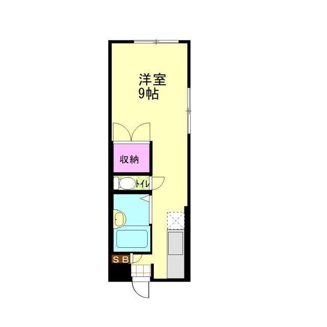 エクセレント辻町(ワンルーム/2階)の間取り写真