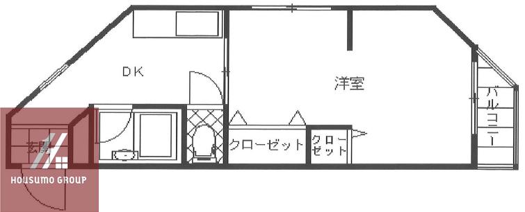赤羽ハイツ(1K/3階)の間取り写真