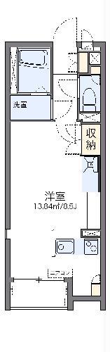 レオネクストパーチェ(ワンルーム/1階)の間取り写真