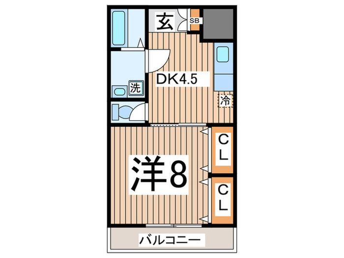 コレクションズT(1DK/3階)の間取り写真