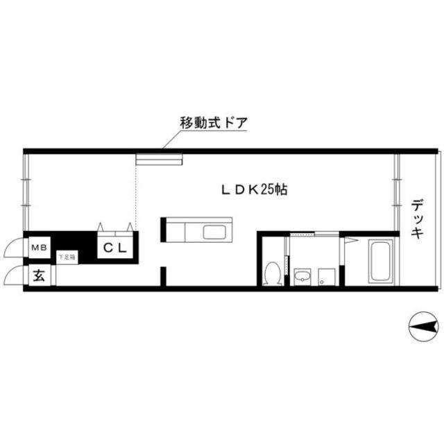 M/F HOUSE(1LDK/1階)の間取り写真