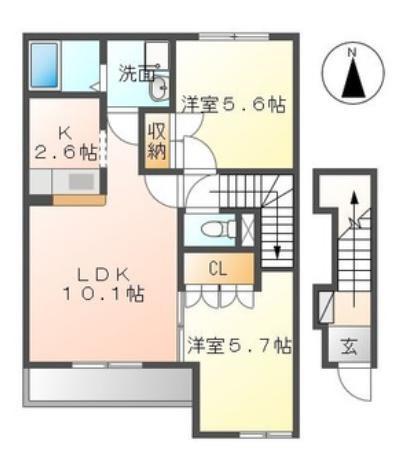 マウ プアラニ(2LDK/2階)の間取り写真