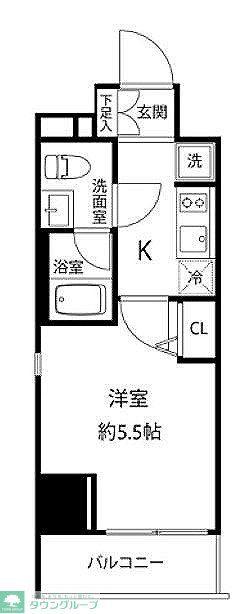 T S GARDEN東池袋(1K/7階)の間取り写真