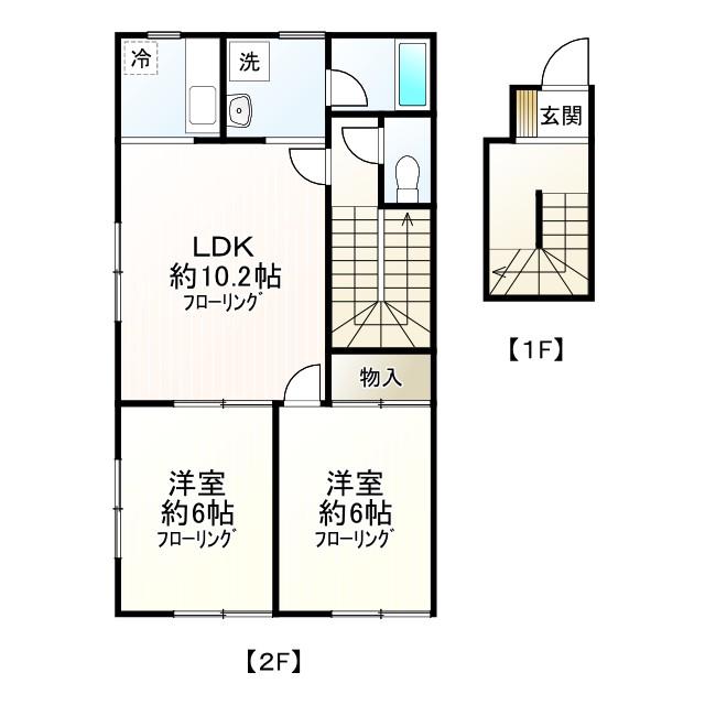 ソレーユ南荻窪(2LDK/2階)の間取り写真