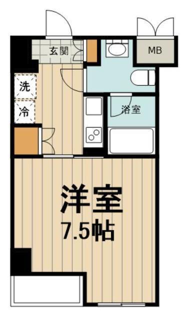 セリーズ門前仲町(1K/1階)の間取り写真