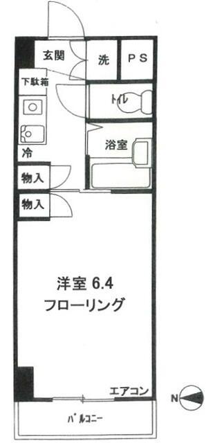 クレスト下北沢(1K/4階)の間取り写真
