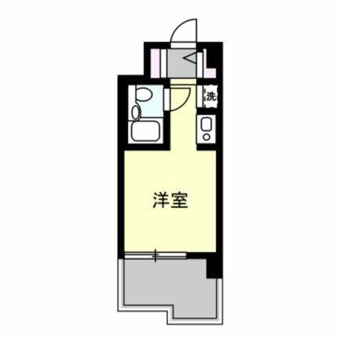 ユーコート洋光台(ワンルーム/2階)の間取り写真