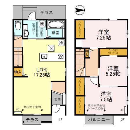 ヴェルドミール A(3LDK/1階)の間取り写真