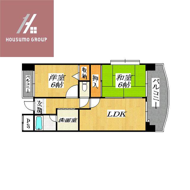 エスペランサ(2LDK/2階)の間取り写真