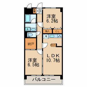 KS・WINHILLS(2LDK/5階)の間取り写真