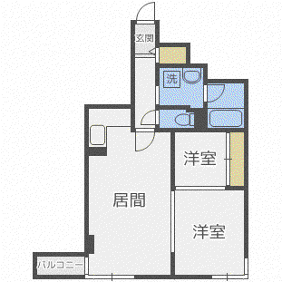 ドリームアヴェニュー広和NO16(2LDK/8階)の間取り写真
