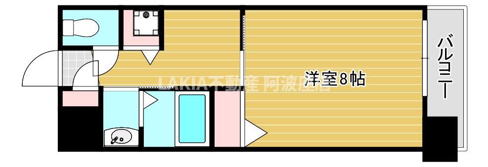 オリエンタル靭本町(1K/9階)の間取り写真
