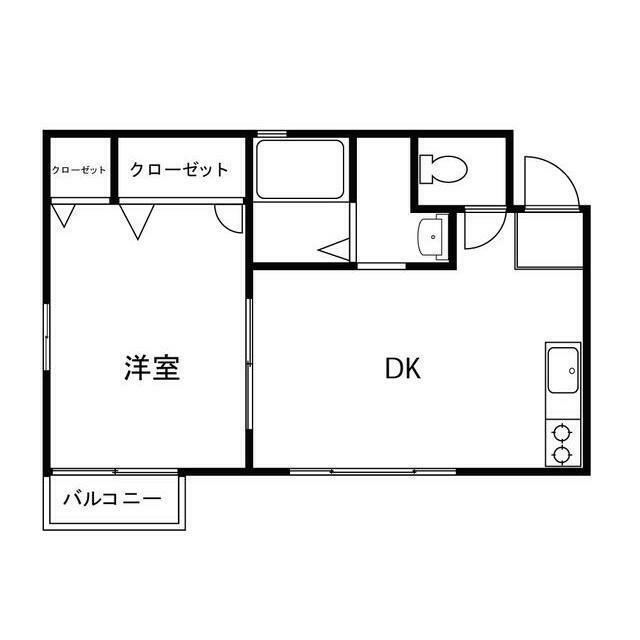 LI MAAYA(1DK/2階)の間取り写真