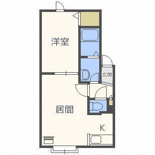 クレール(1LDK/3階)の間取り写真
