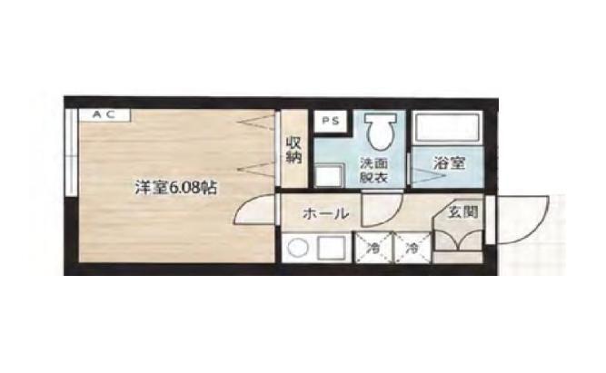 GRANIS巣鴨(1K/1階)の間取り写真