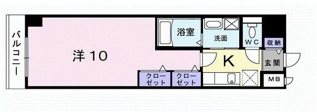 カンパニュラ(1K/3階)の間取り写真