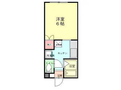 辰口MKハイツ(1K/2階)の間取り写真