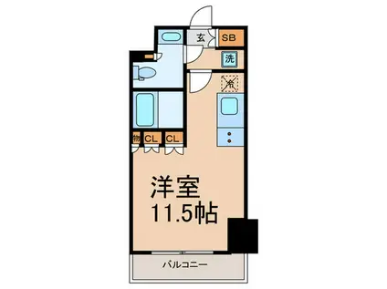 ザ・パークハビオ東長崎(ワンルーム/10階)の間取り写真