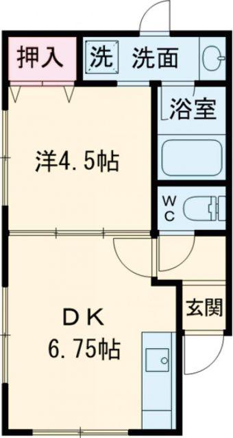 ソレイユ(1DK/1階)の間取り写真