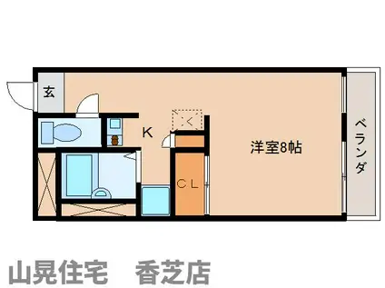 レオパレス21 たかがき(1K/3階)の間取り写真