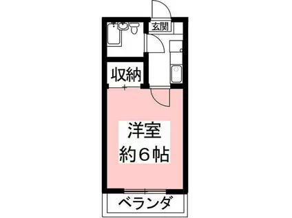 レジオン東町(1K/4階)の間取り写真