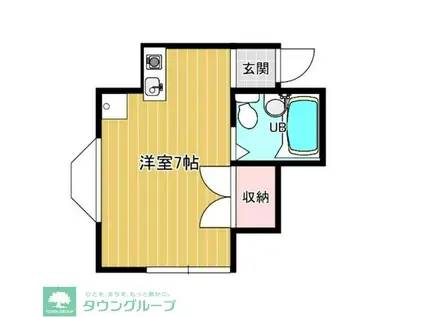 コンフォートウインド (ワンルーム/2階)の間取り写真