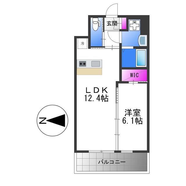 プレジオ永和ASIAN(1LDK/9階)の間取り写真