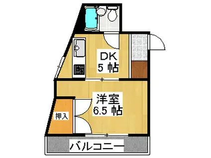 メゾンシティ(1DK/3階)の間取り写真