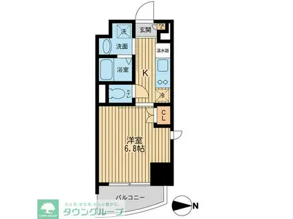 プライムアーバン西大島(1K/15階)の間取り写真