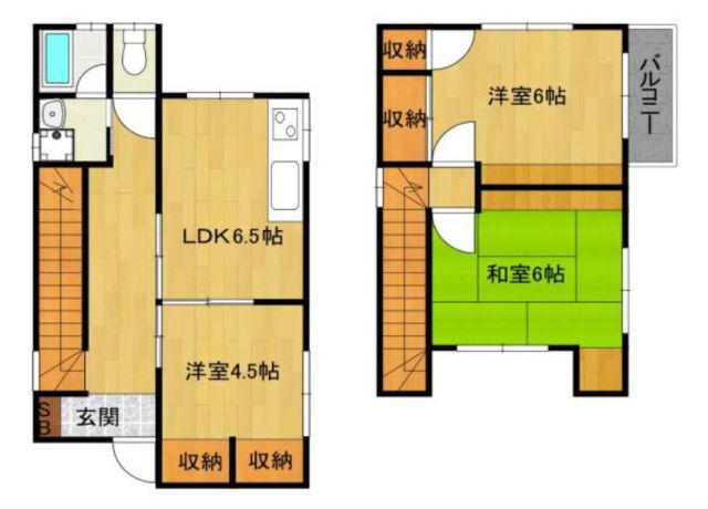 西島戸建II(3LDK/1階)の間取り写真