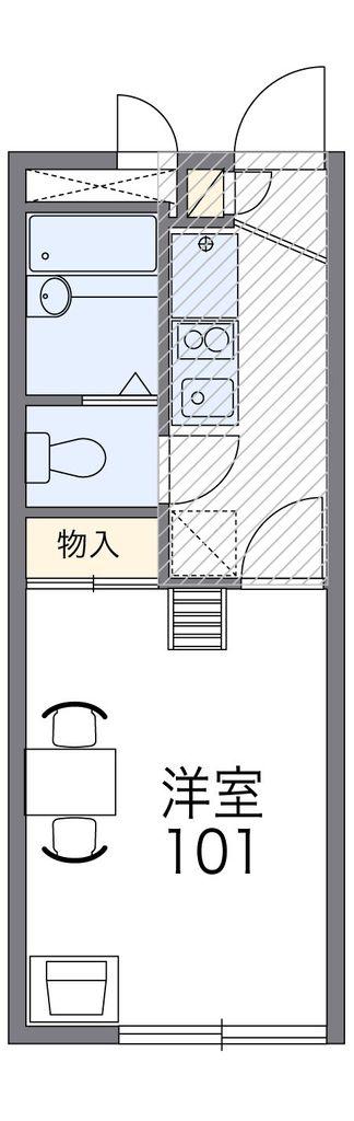 レオパレスサンハイム(1K/3階)の間取り写真