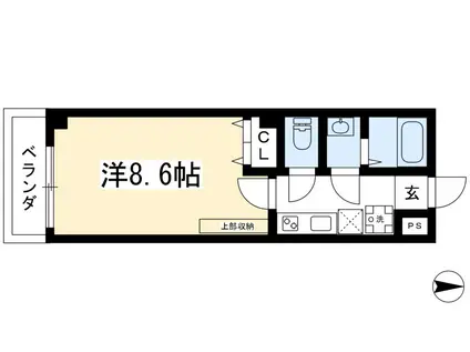 ピュアリスMIYABI(1K/3階)の間取り写真