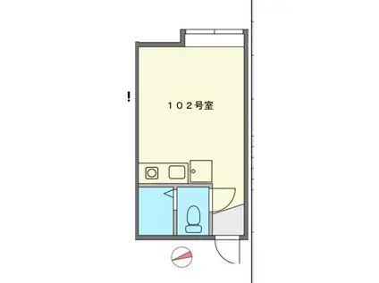 サクラハウス(ワンルーム/1階)の間取り写真