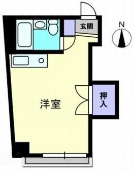 カワニシマンション(1K/3階)の間取り写真