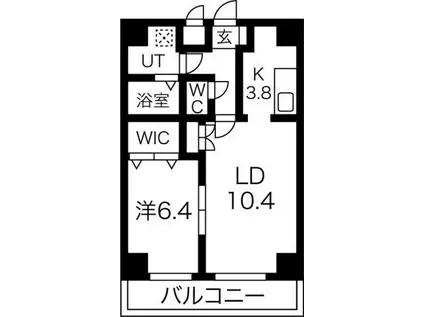 グランヴェーラ下河原(1LDK/3階)の間取り写真