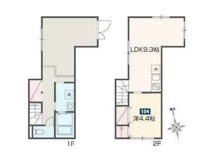 MELDIA茅ヶ崎(1LDK/1階)の間取り写真