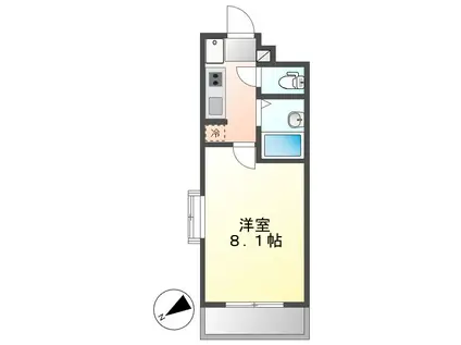 シティライフ田代(1K/4階)の間取り写真