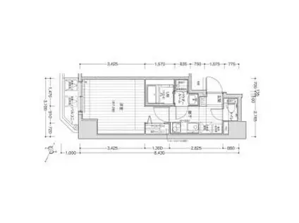 アドバンス三宮ステージア(1K/4階)の間取り写真